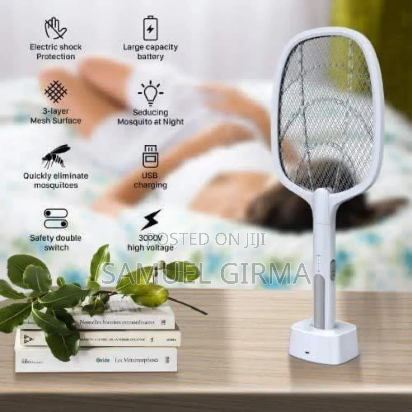 2in1 Rechargeable Lithium Electric Mosquito Swatter