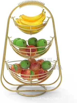 የፍራፍሬ ማስቀመጫ 3 Layer Stainless Still Fruit Basket