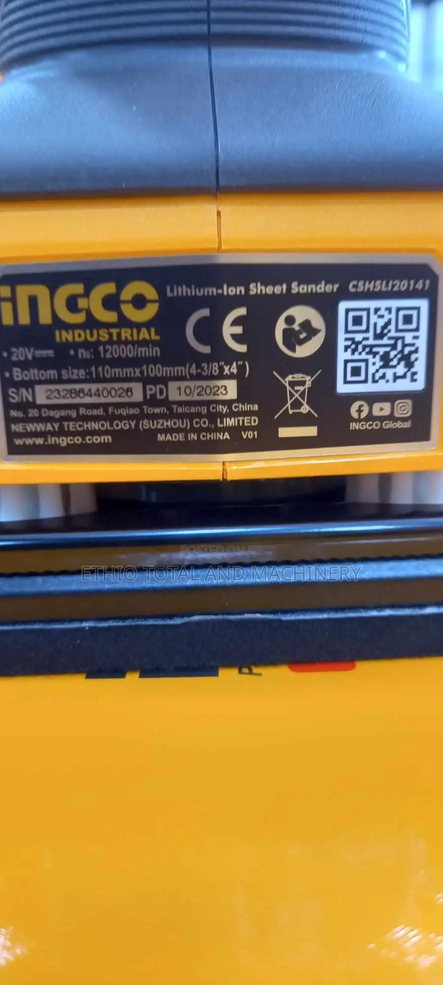 Ingco 20v Cordless Sheet Sander