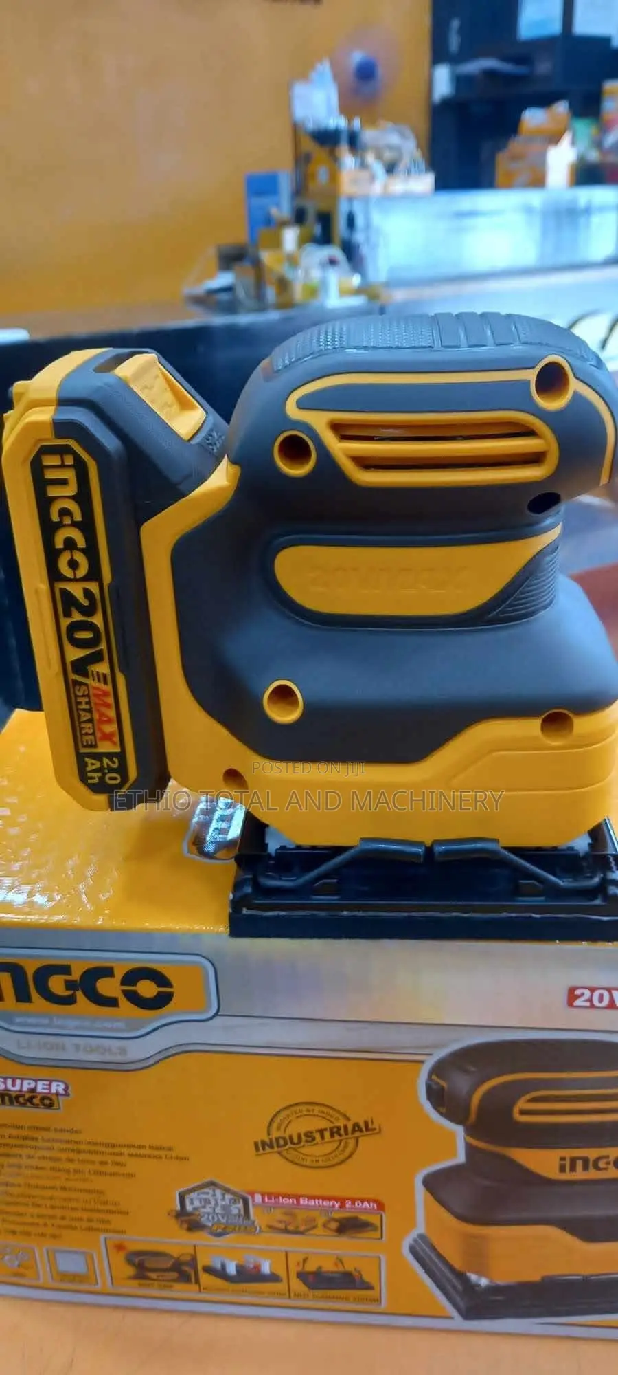 Ingco 20v Cordless Sheet Sander