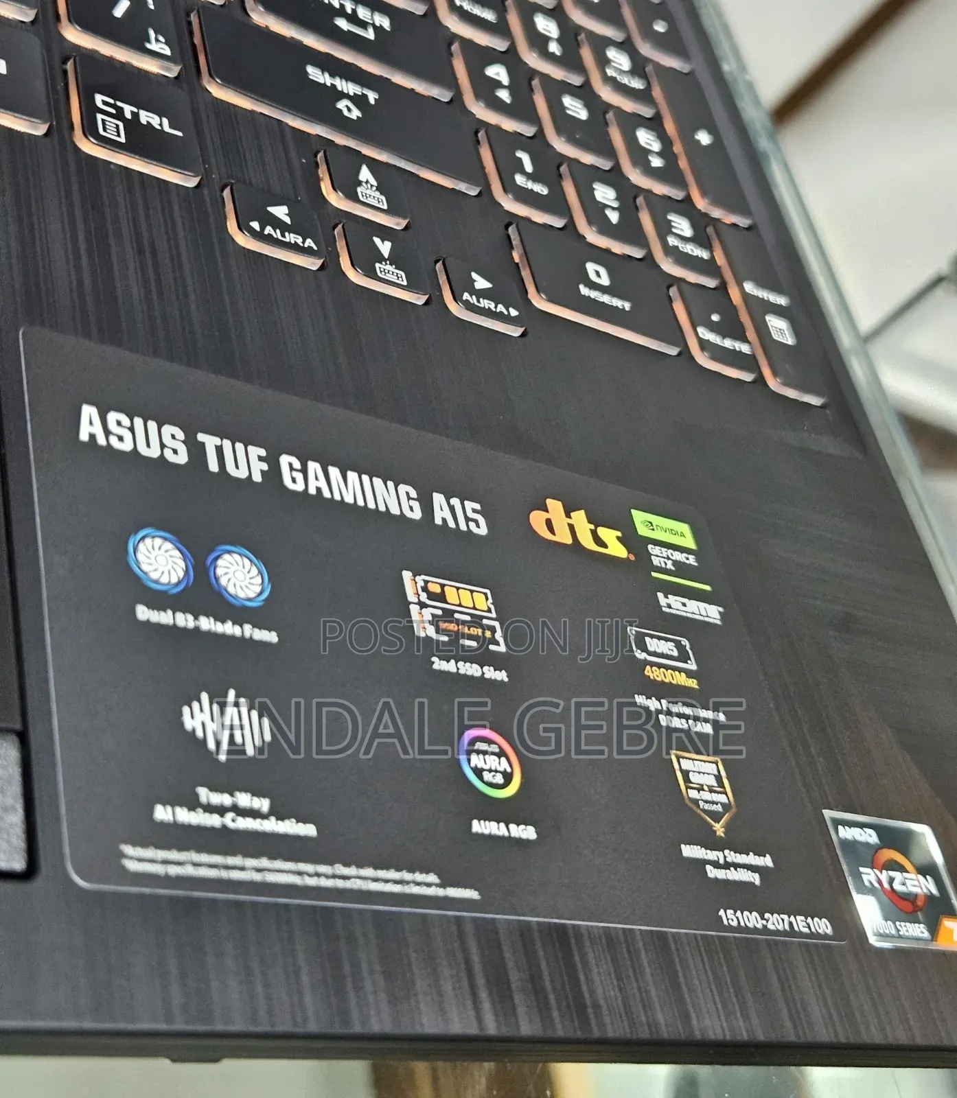 New Laptop Asus TUF Gaming A15 16GB AMD Ryzen 7 SSD 512GB