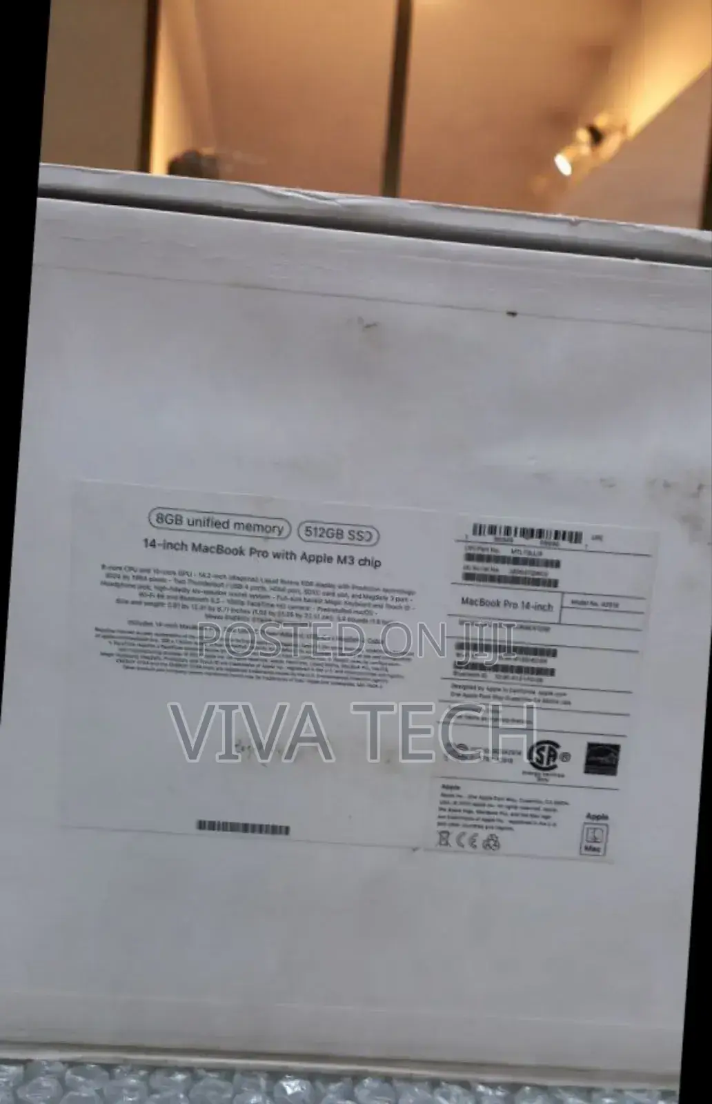 New Laptop Apple MacBook Pro M1 8GB Intel Core M3 SSD 512GB