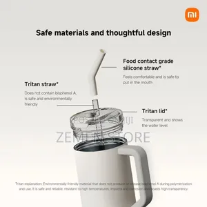 1l Xiaomi Mug ትኩስና ቀዝቃዛ መጠጦችን ለረጅም ሰዓታት የሚያቆይ