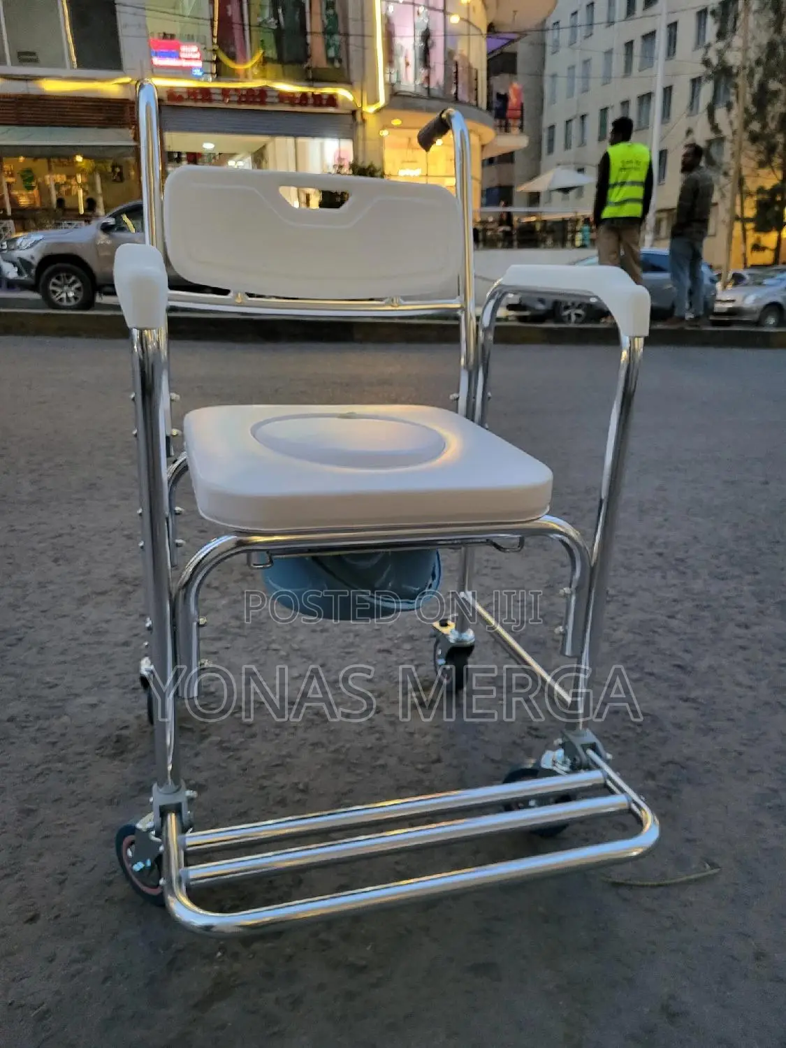 Toilet Chair答阱shower Chair Toilet Seat童官strong Frame, Smooth Wheels