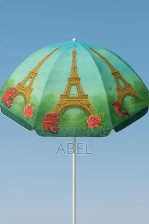 Photo - 2-Meter Paris Theme Center Garden Umbrella – Single Layer