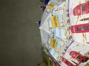 2-Meter Paris Theme Center Garden Umbrella – Single Layer