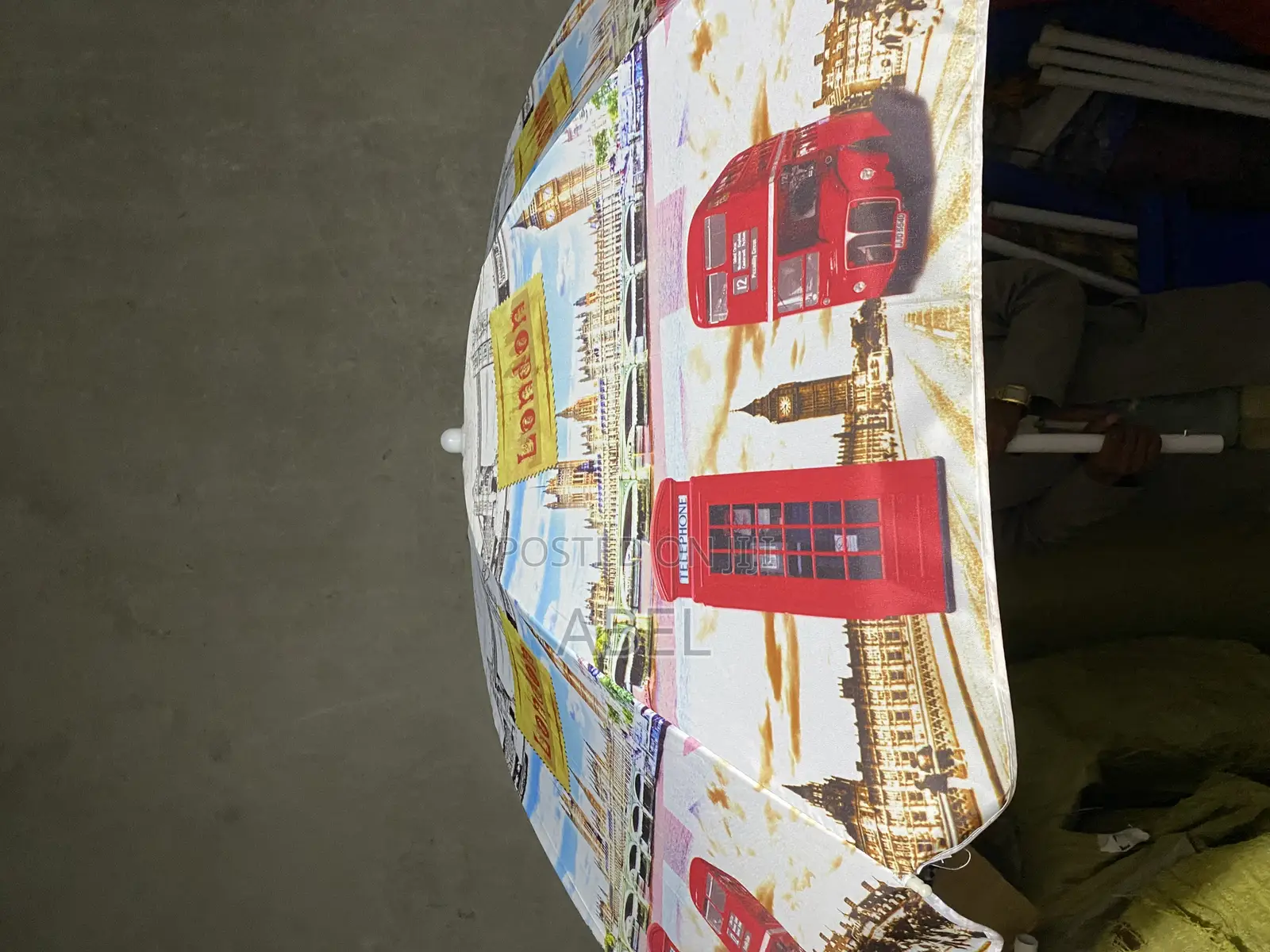 2-Meter Paris Theme Center Garden Umbrella – Single Layer