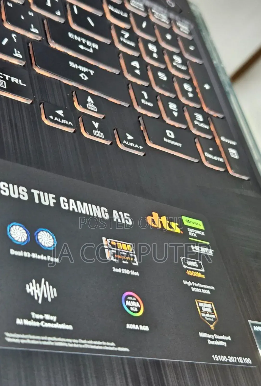 New Laptop Asus TUF Gaming A15 8GB AMD Ryzen 7 SSD 512GB