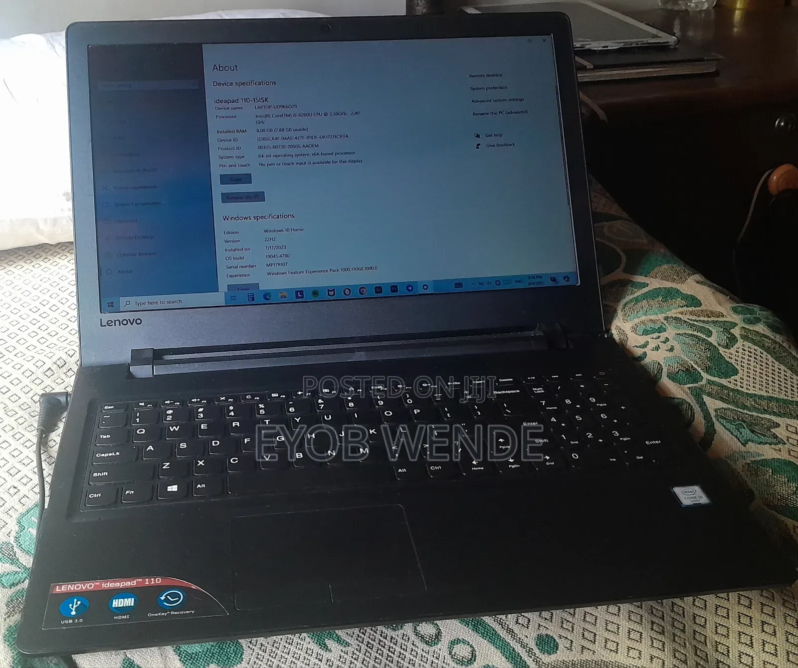 Laptop Lenovo IdeaPad 110 8GB Intel Core I5 HDD 1T