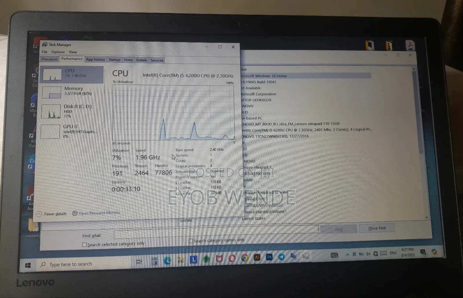 Laptop Lenovo IdeaPad 110 8GB Intel Core I5 HDD 1T