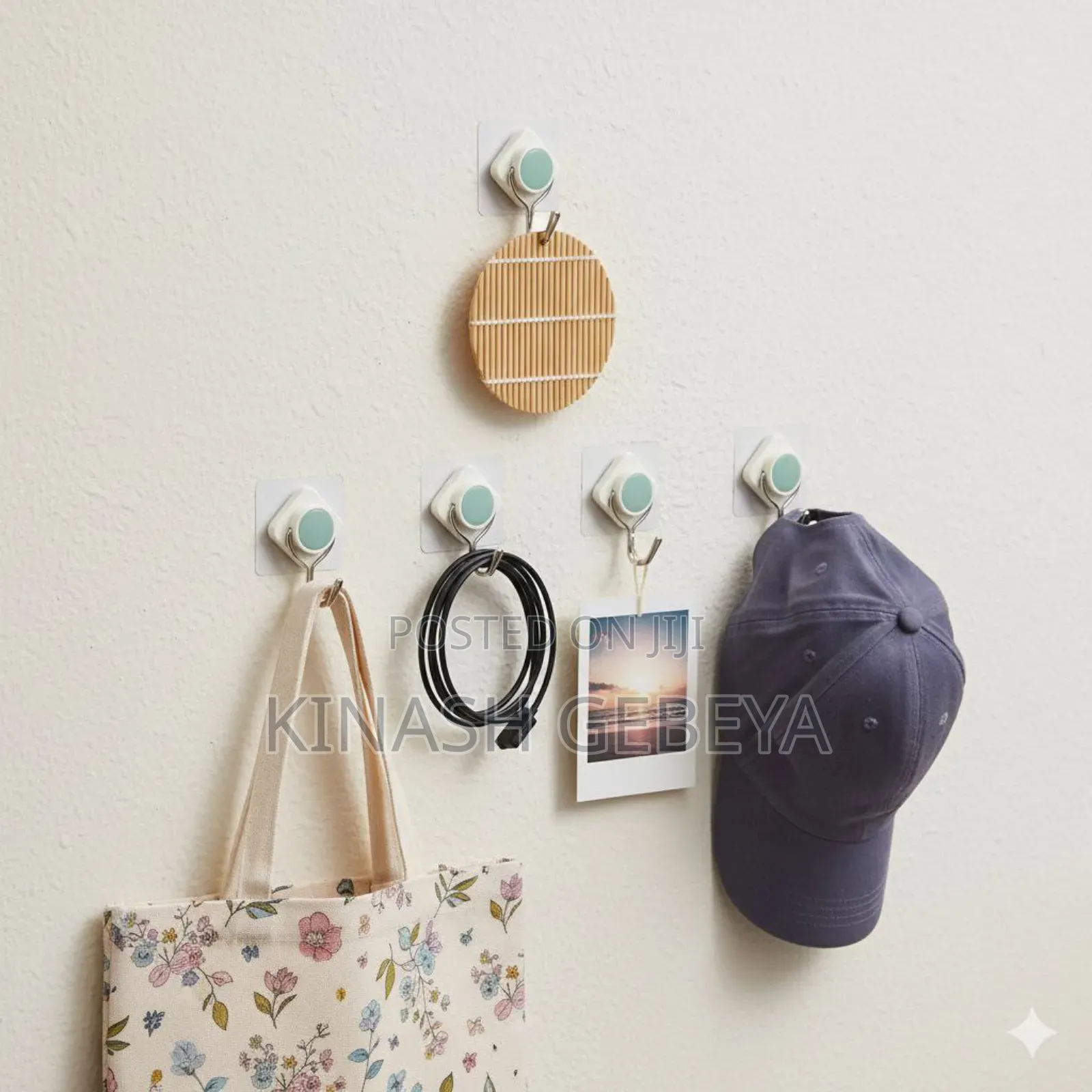 12pcs Self Adhesive Plastic Hooks