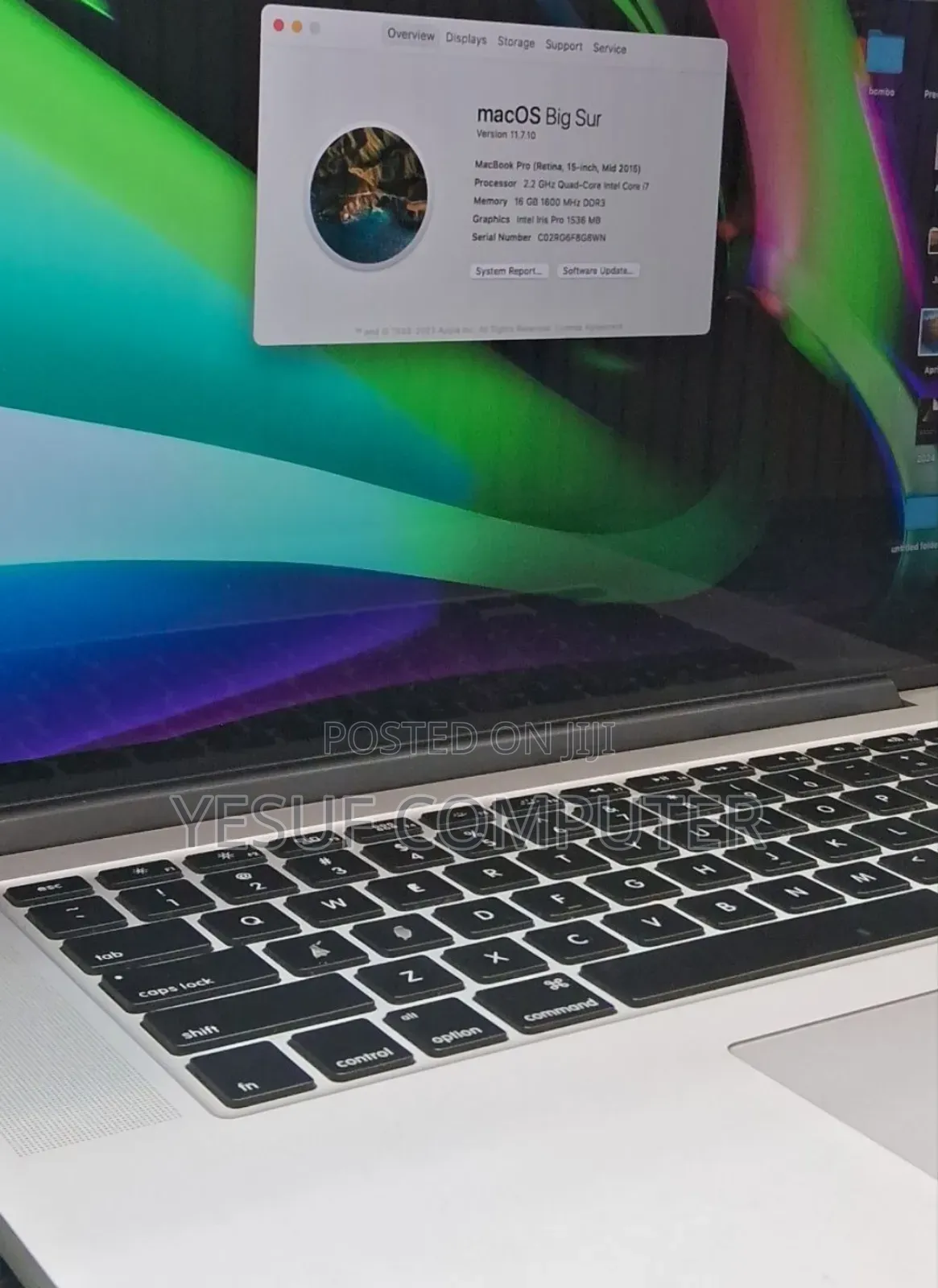 New Laptop Apple MacBook Pro 2015 16GB Intel Core I7 SSD 256GB