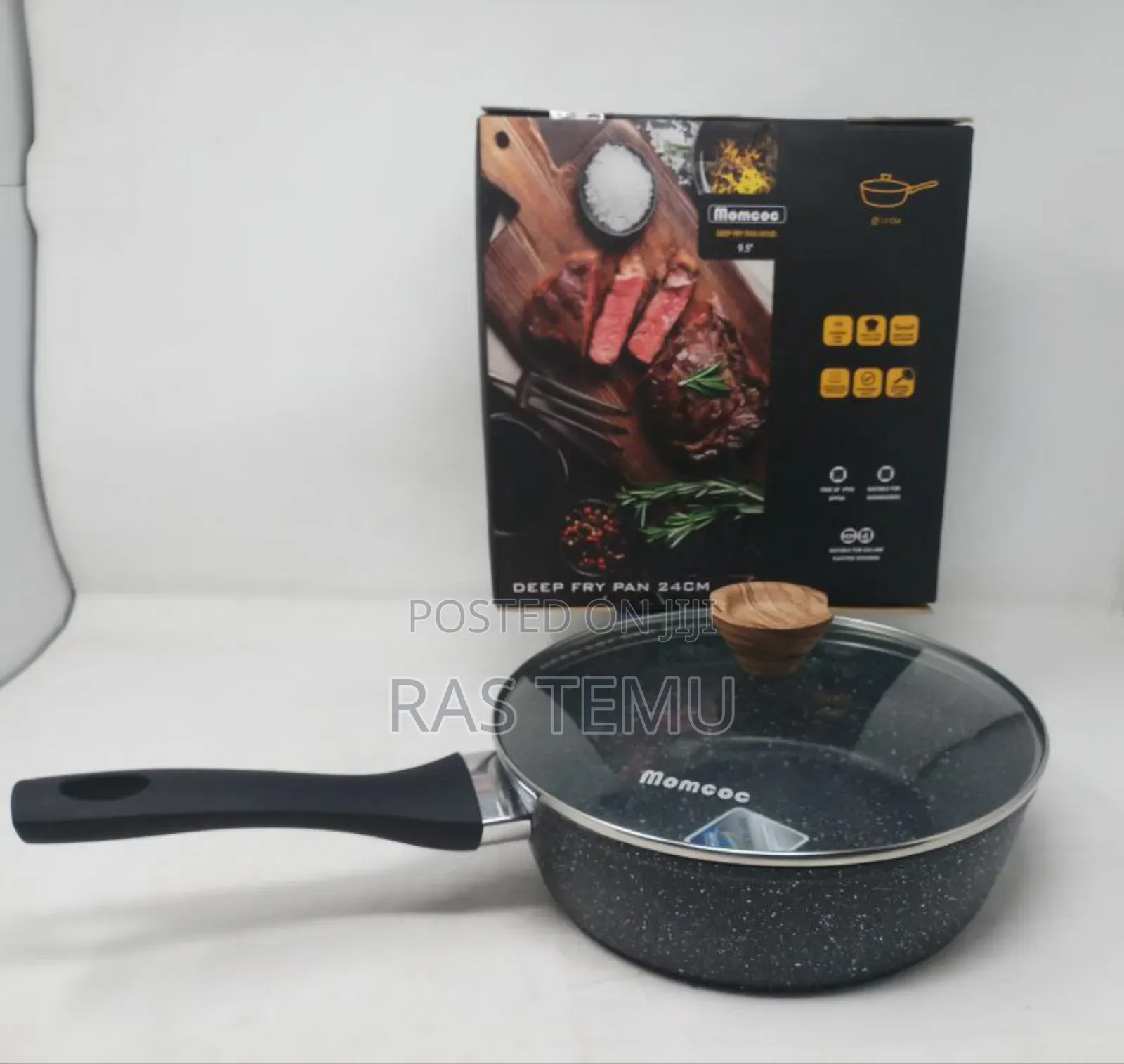 Momcoc Deep Fry Pan With Lid