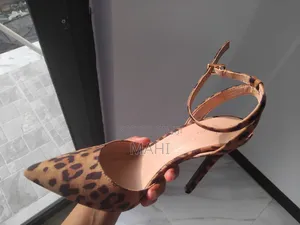 Photo - Leopard Print Stiletto Court Shoe With an Ankle Strap