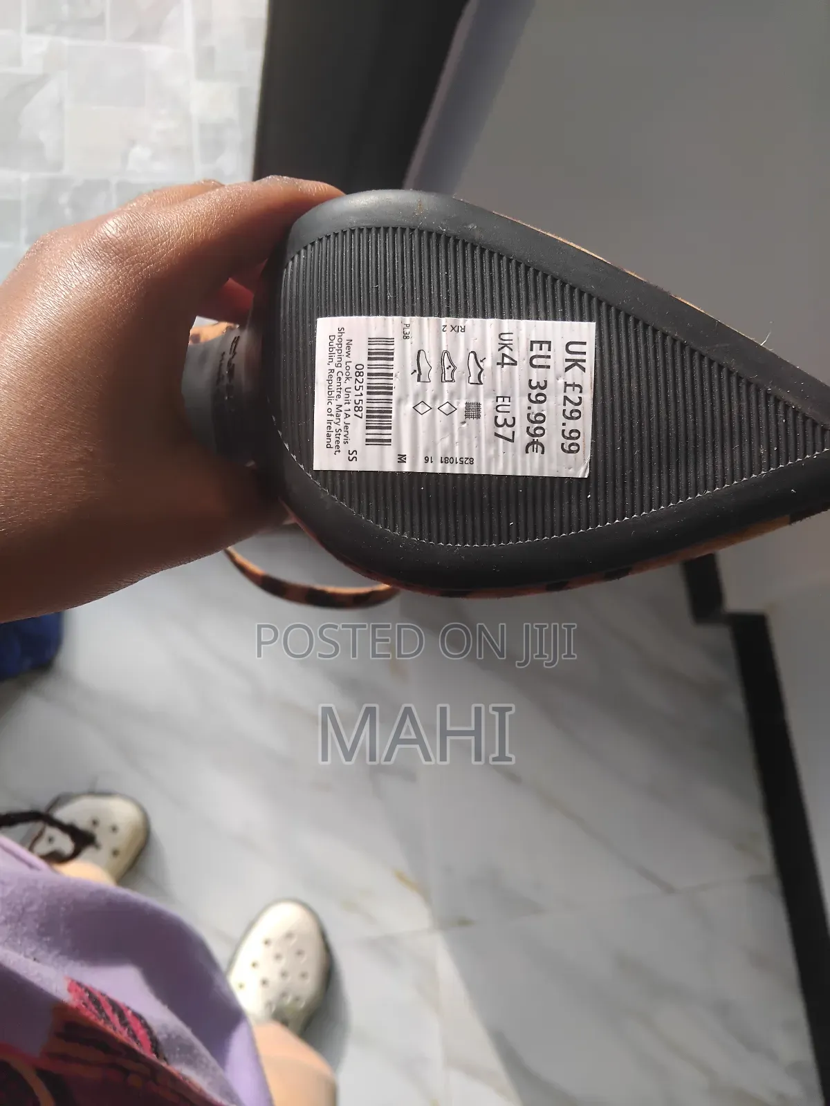 Leopard Print Stiletto Court Shoe With an Ankle Strap