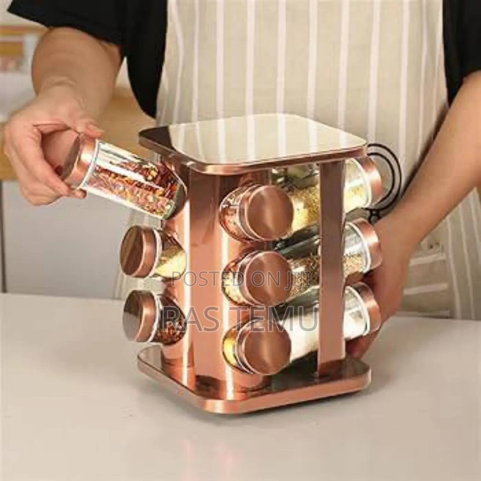 12 PCS Rotating Spice Jar Carousel
