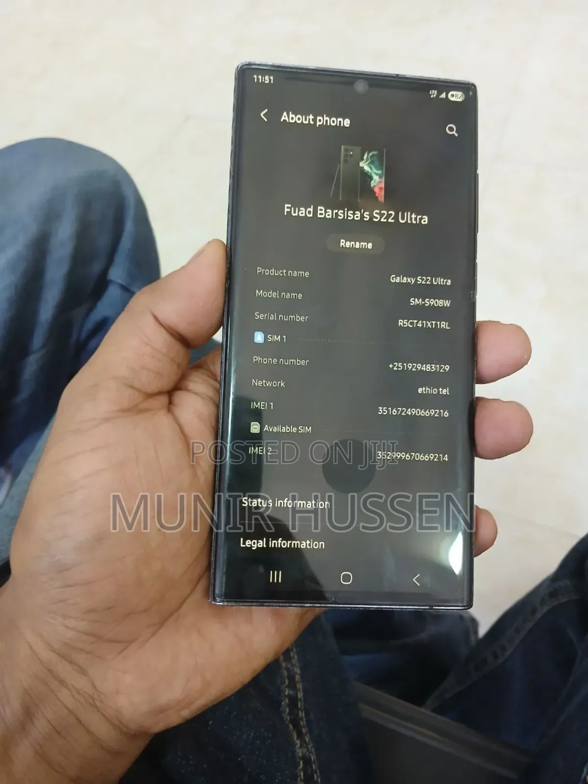 Samsung Galaxy S22 Ultra 256 GB Black