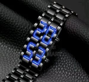Photo - Men's Black Multifunctional Personalized Led Strap Watch