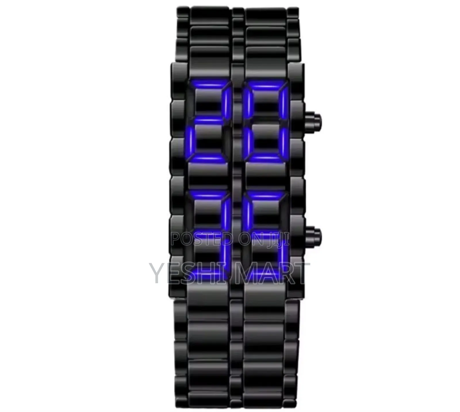 Men's Black Multifunctional Personalized Led Strap Watch