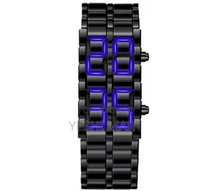 Men's Black Multifunctional Personalized Led Strap Watch