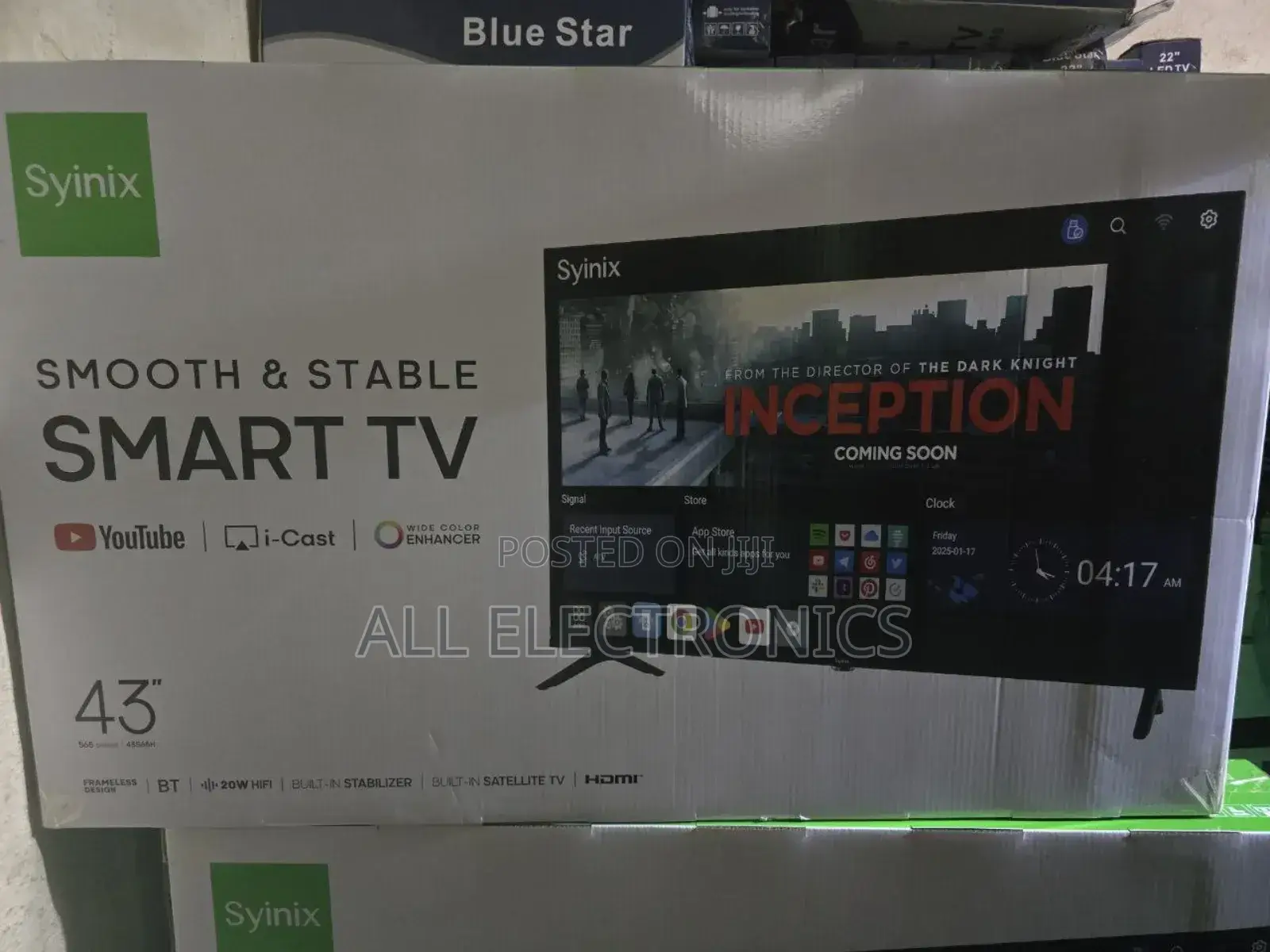 Syinix 43"Inch Frameless Tv Syinix