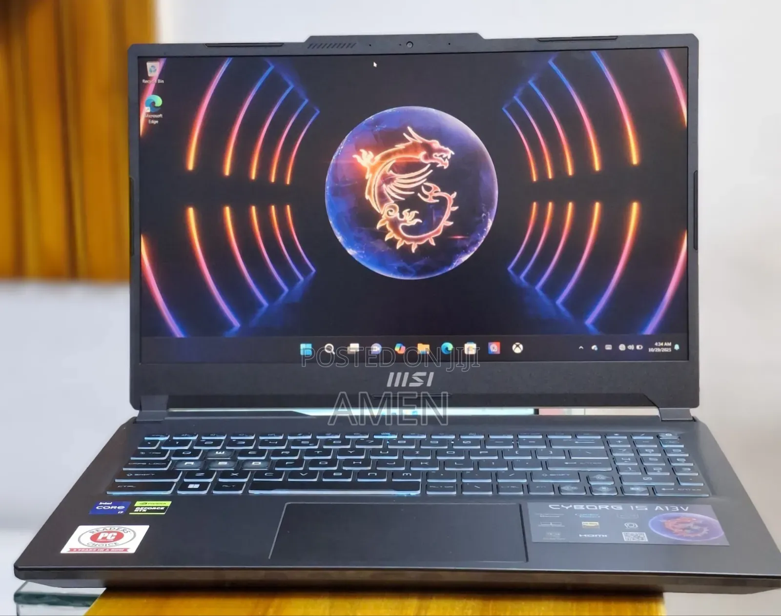 New Laptop MSI Cyborg 15 16GB Intel Core I7 SSD 512GB