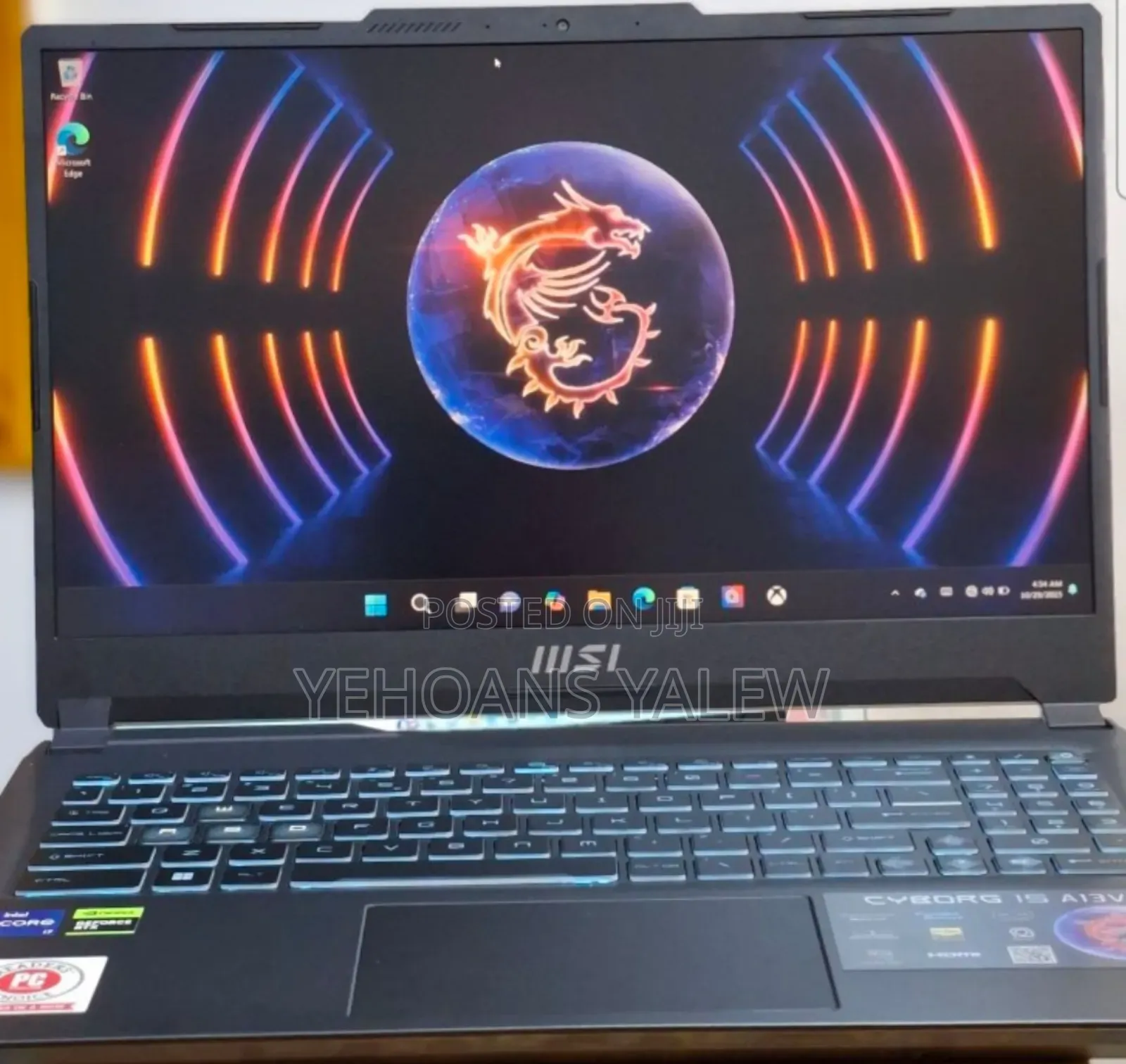 New Laptop MSI Cyborg 15 16GB Intel Core i7 SSD 512GB