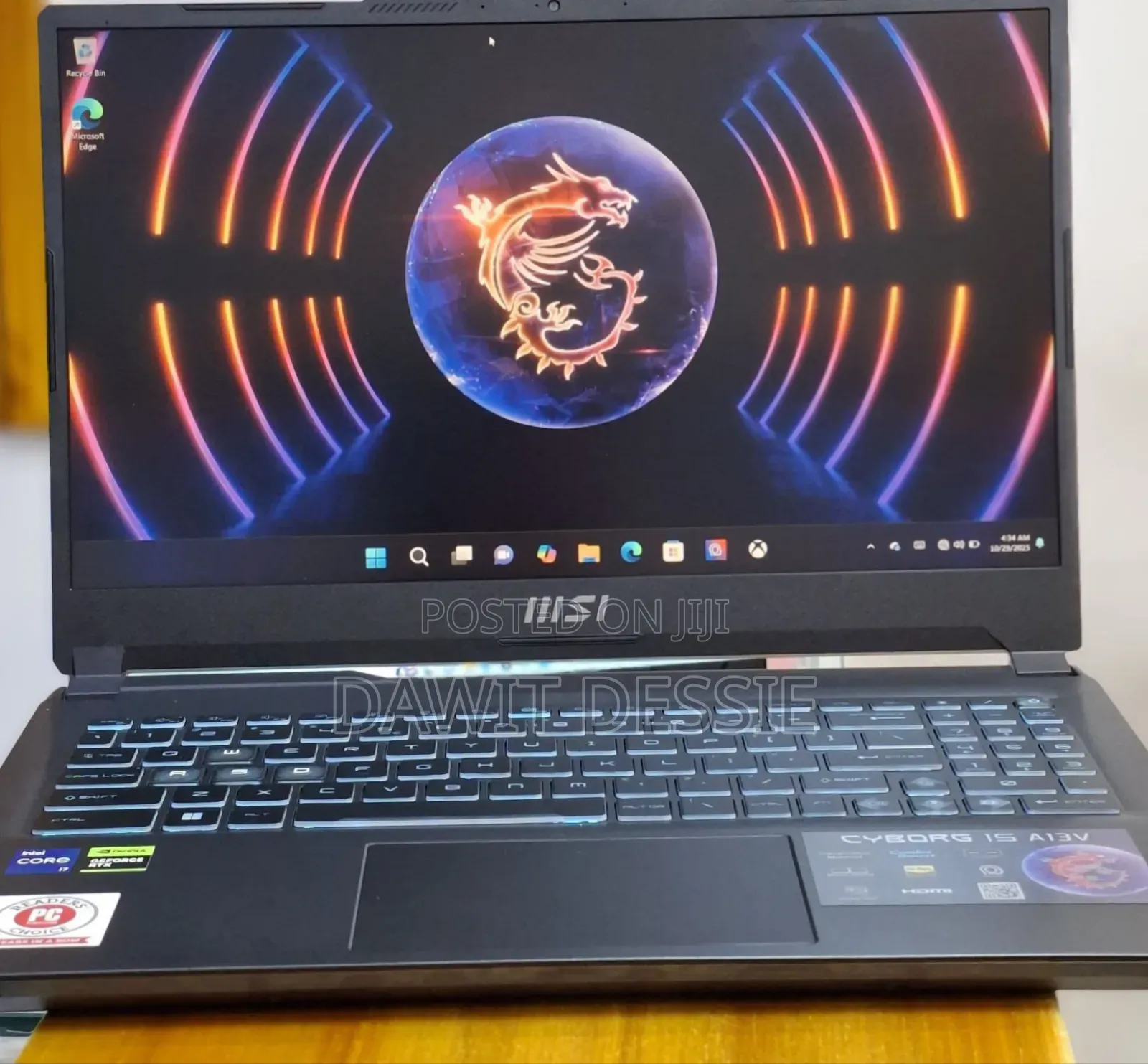 New Laptop MSI Cyborg 15 16GB Intel Core I7 SSD 512GB
