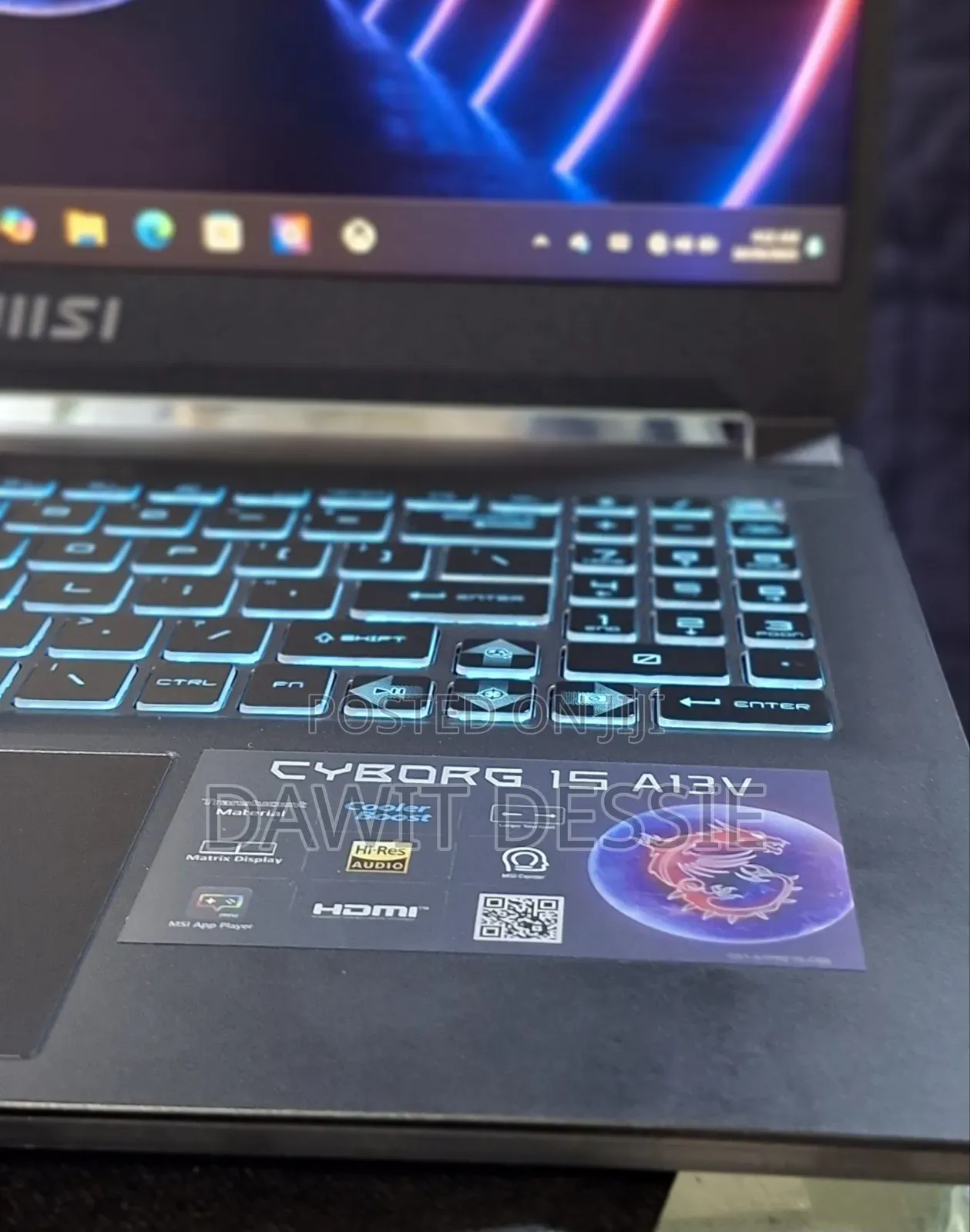 New Laptop MSI Cyborg 15 16GB Intel Core I7 SSD 512GB