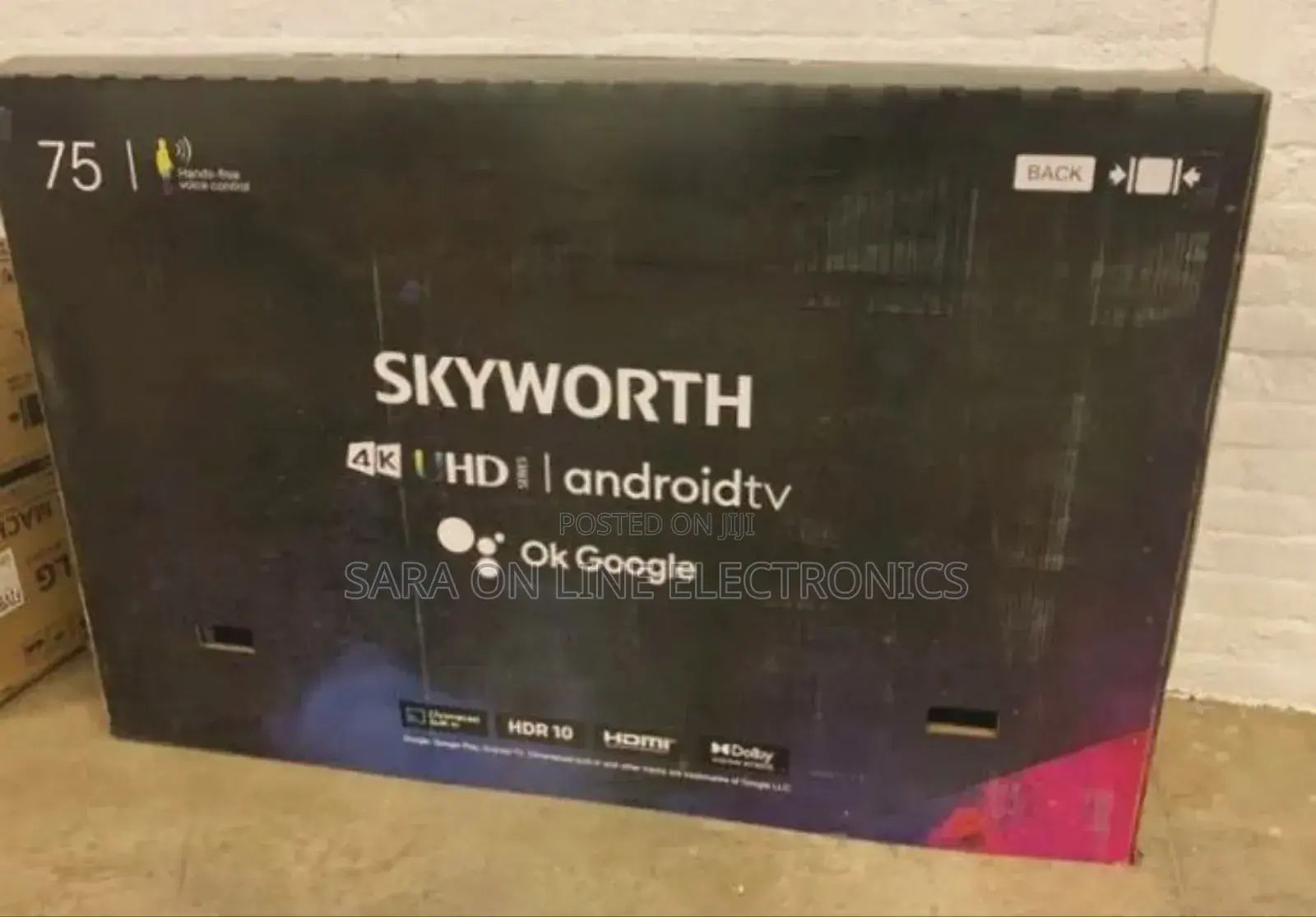 ♤♤Sky Worth 75" Uhd Android >>10year Warranty Free Delivery