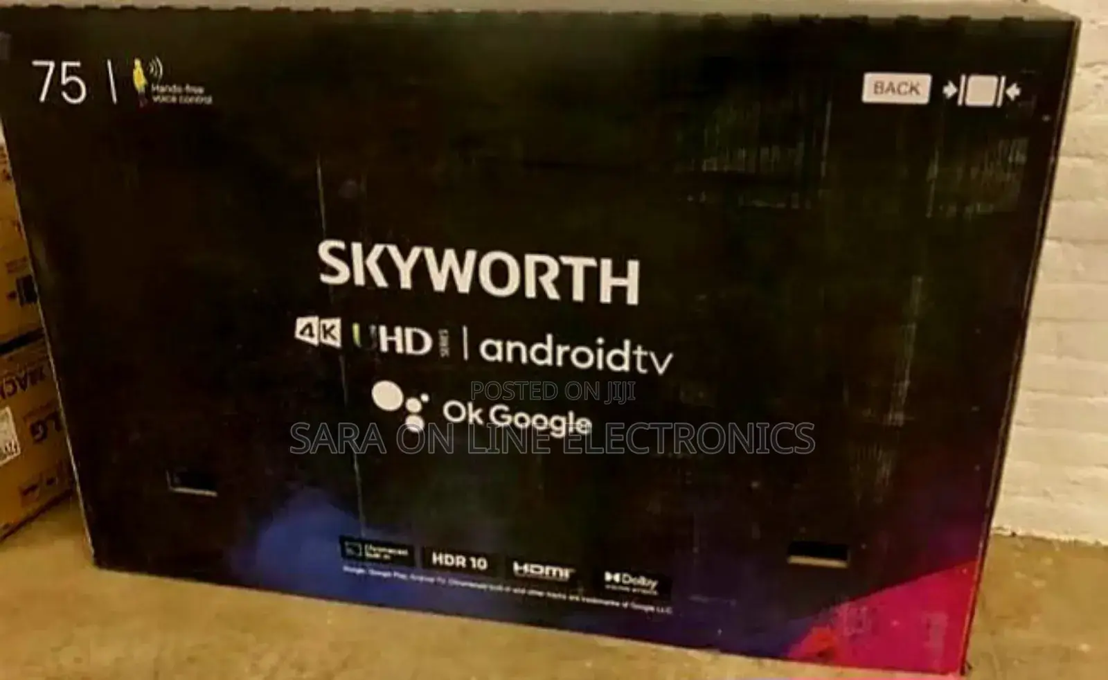 ♤♤Sky Worth 75" Uhd Android >>10year Warranty Free Delivery