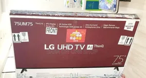 ●●Lg 75" Uhd Tv 75um75 New Model 10year Warranty Free Delivery