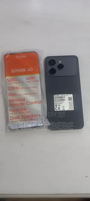 New Tecno Spark 40 128 GB Black