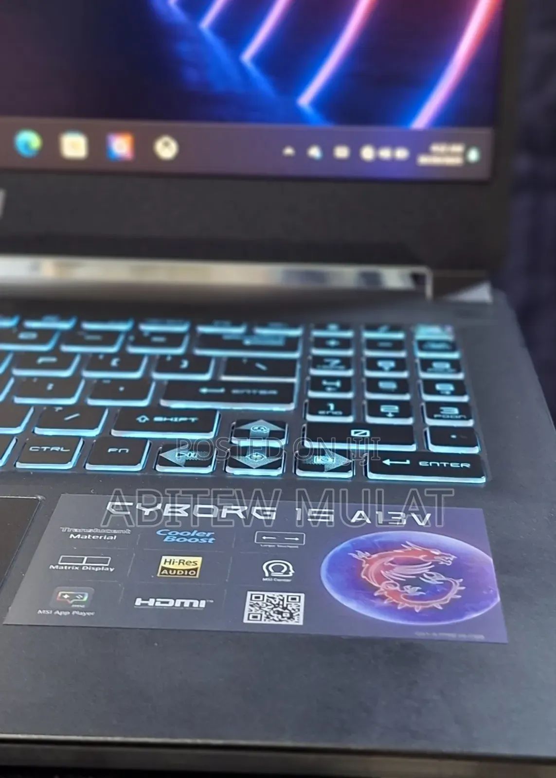 New Laptop MSI Cyborg 15 16GB Intel Core I7 SSD 512GB