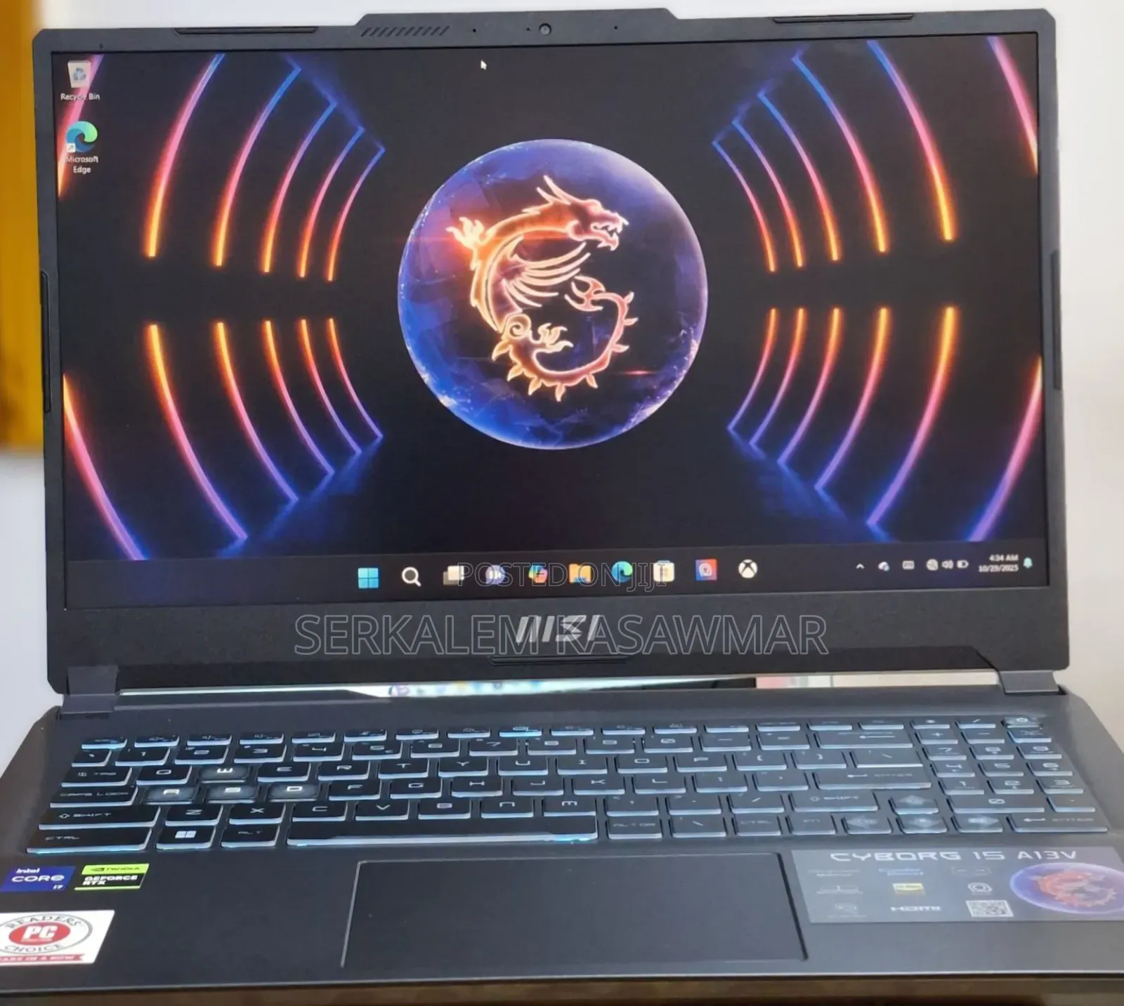 New Laptop MSI Cyborg 15 16GB Intel Core I7 SSD 512GB