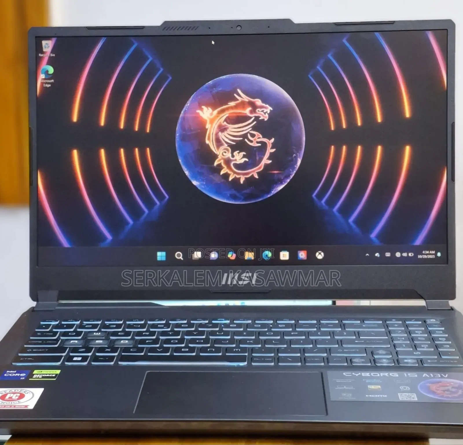 New Laptop MSI Cyborg 15 16GB Intel Core I7 SSD 512GB