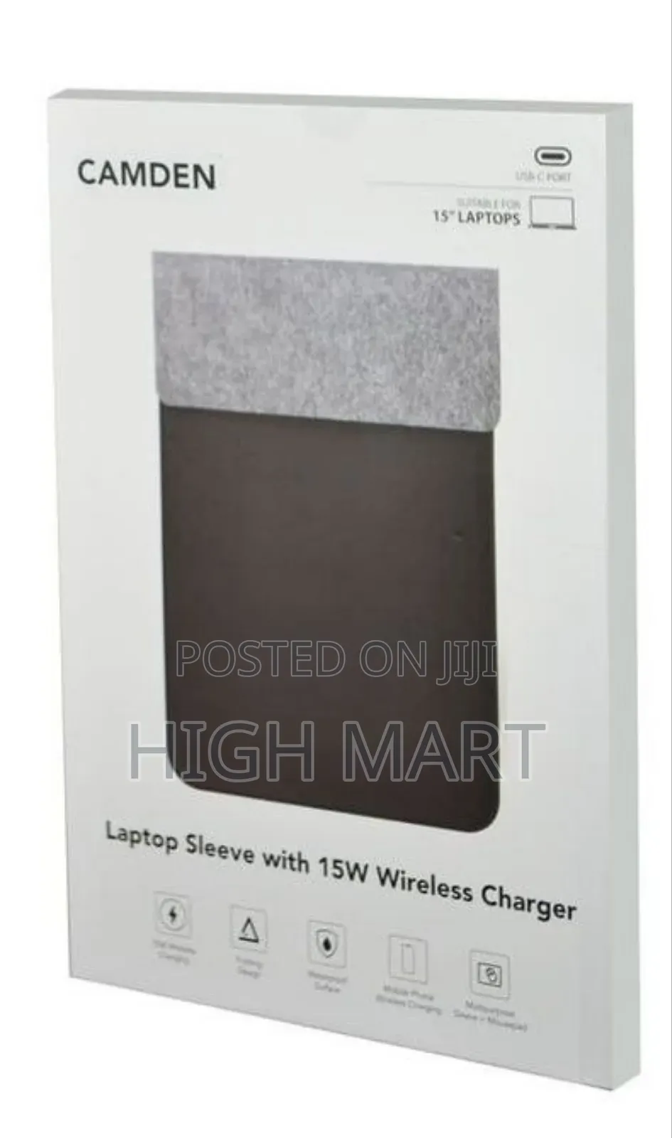 Camden Laptop Sleeve With 15w Wireless Charger