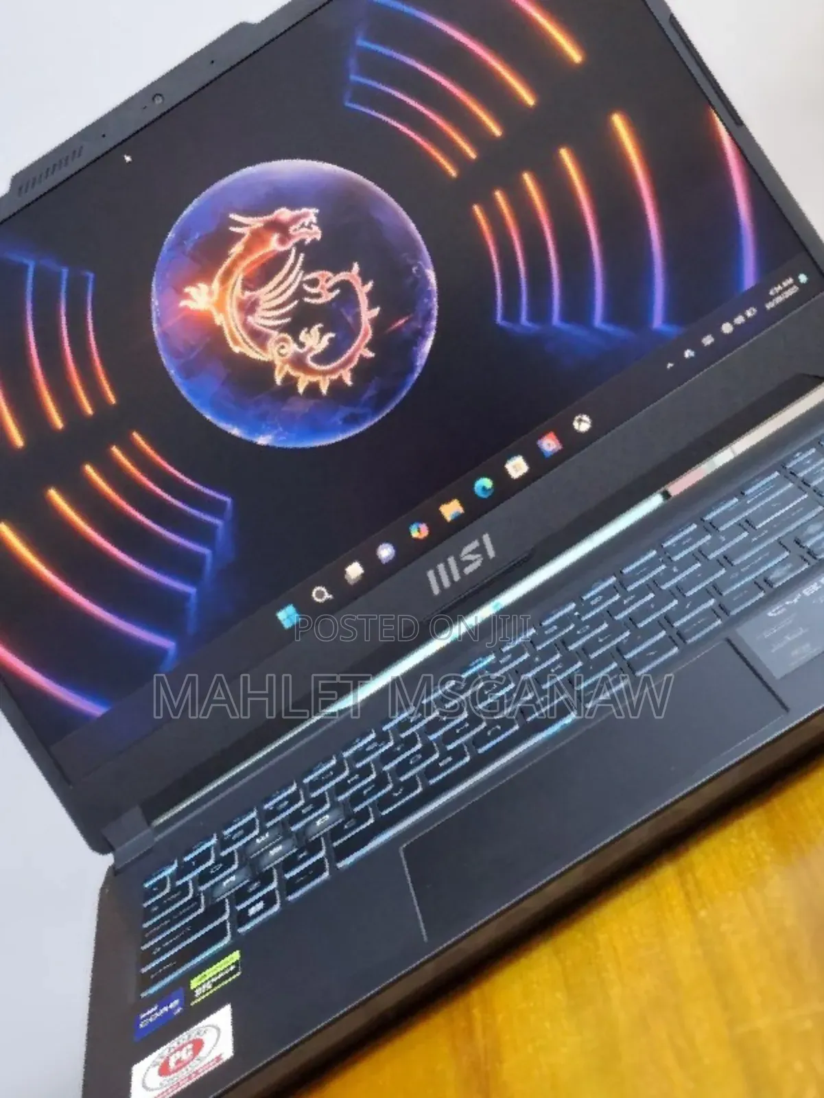 New Laptop MSI Cyborg 15 16GB Intel Core i7 SSD 512GB