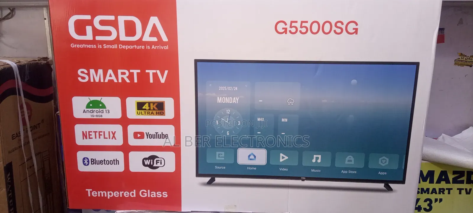 Gsda 55 Inch Doble Glass Uhd Smart Android 13