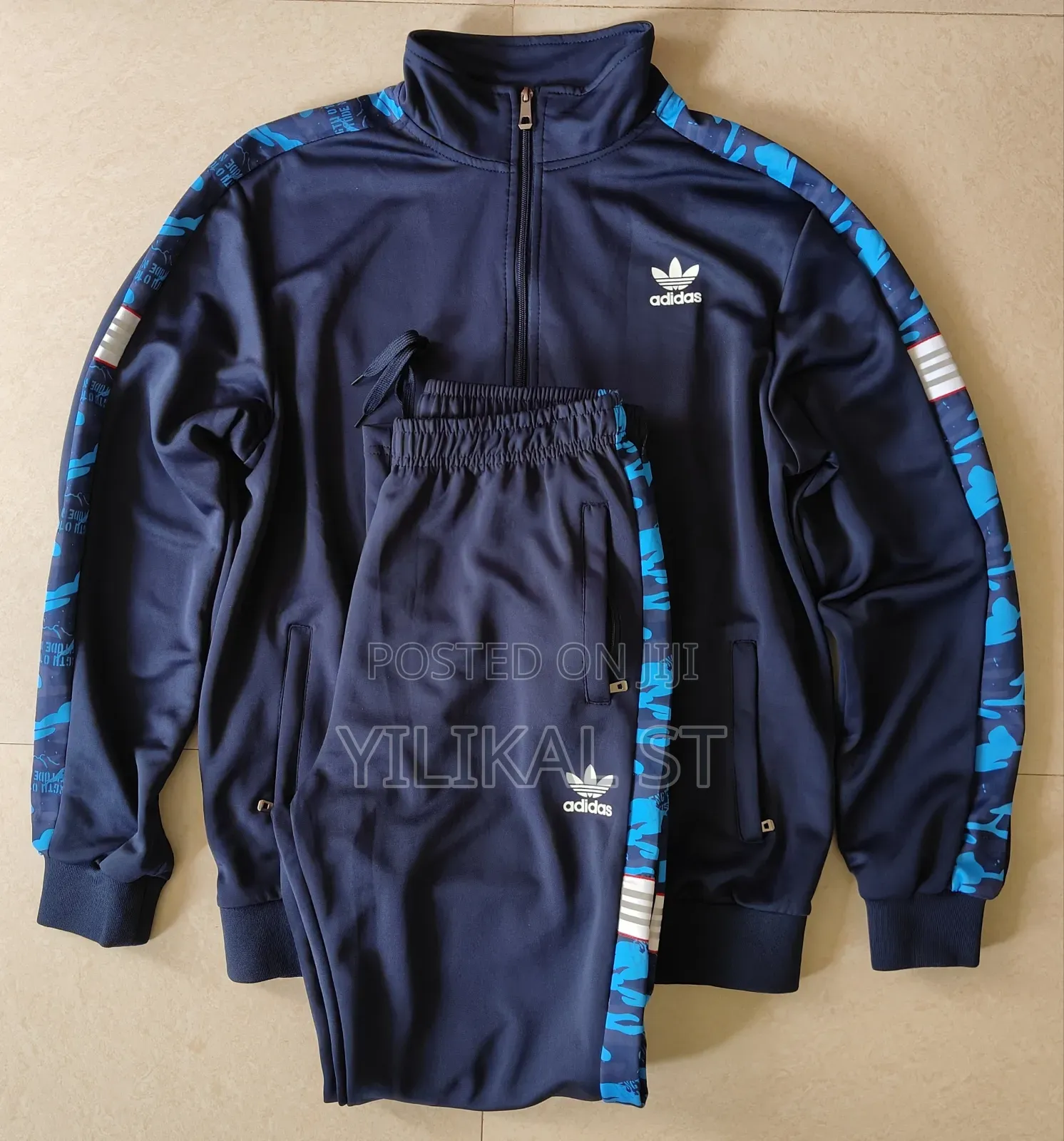 Zipper Adidas Jacket + Jogger Complet