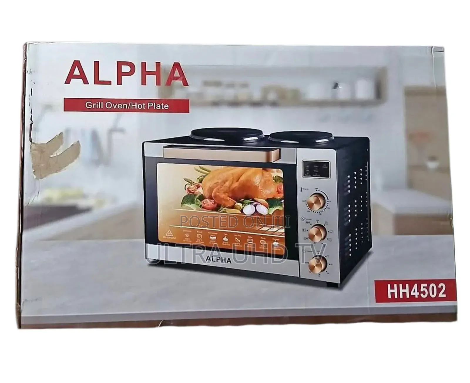 Alpha Mini Oven 45l Small Hotplate 700w 70-2500c Adjustable Temprature