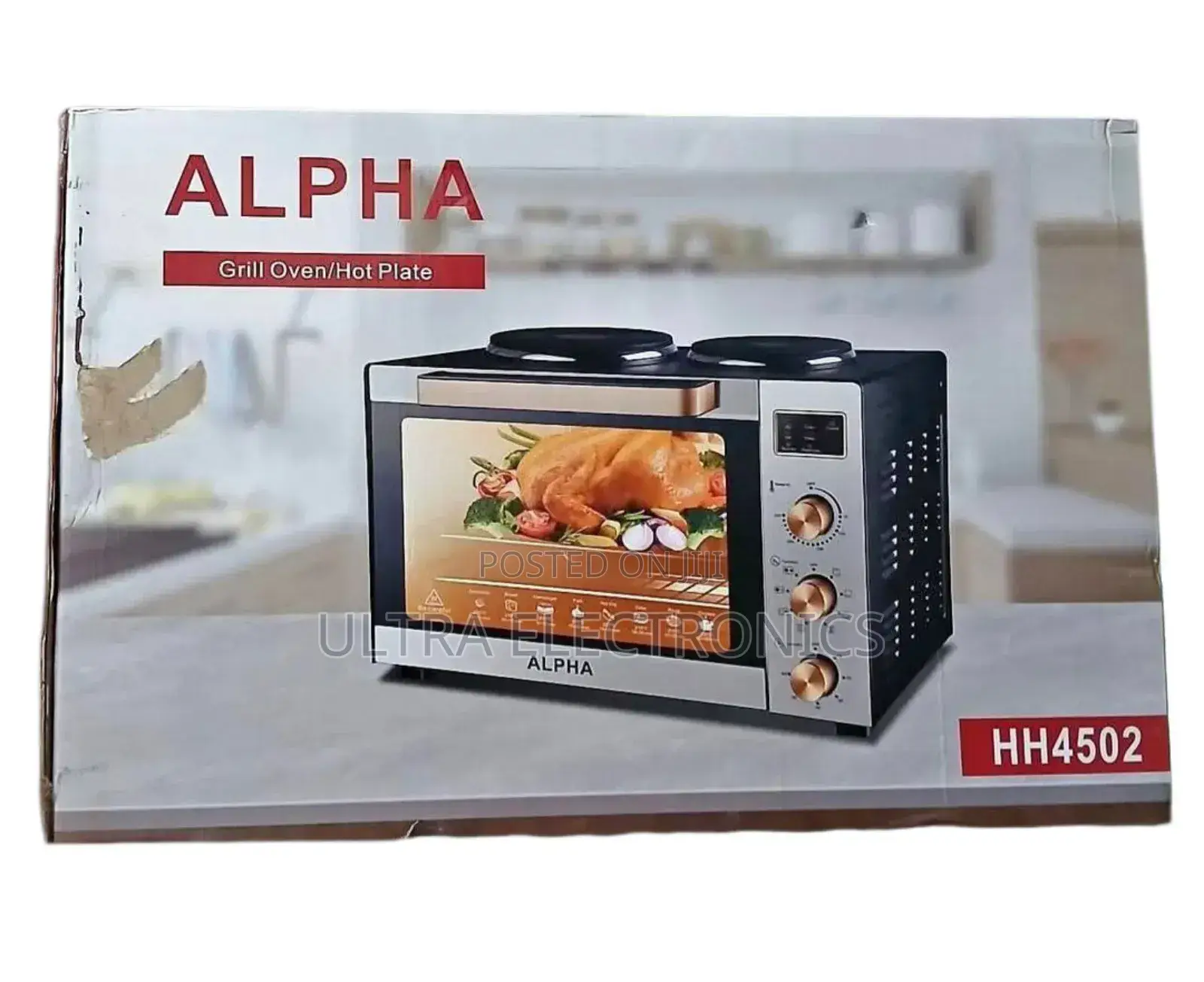 Alpha Mini Oven 45l Small Hotplate 700w 70-2500c Adjustable Temprature