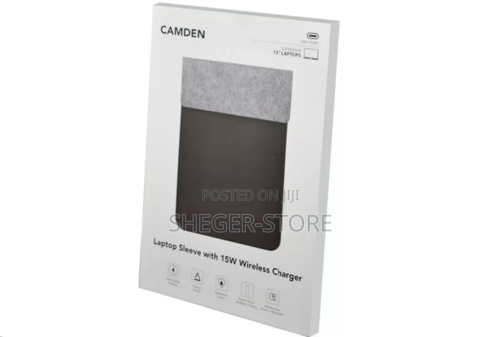 High Class Camden Laptop Sleeve With 15w Wireless Charger