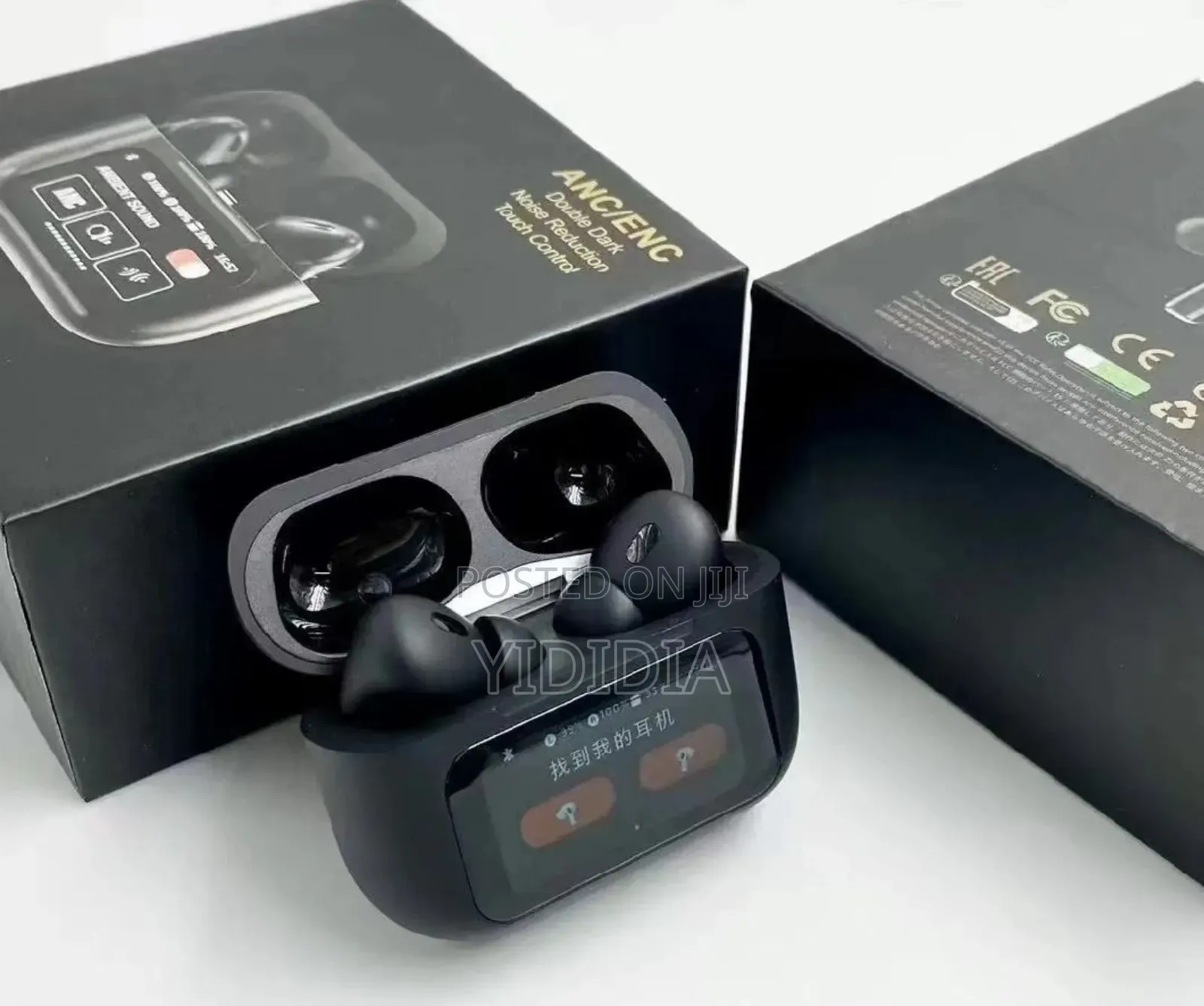 Black A9 Pro Smart Touchscreen Anc/Enc Airpods