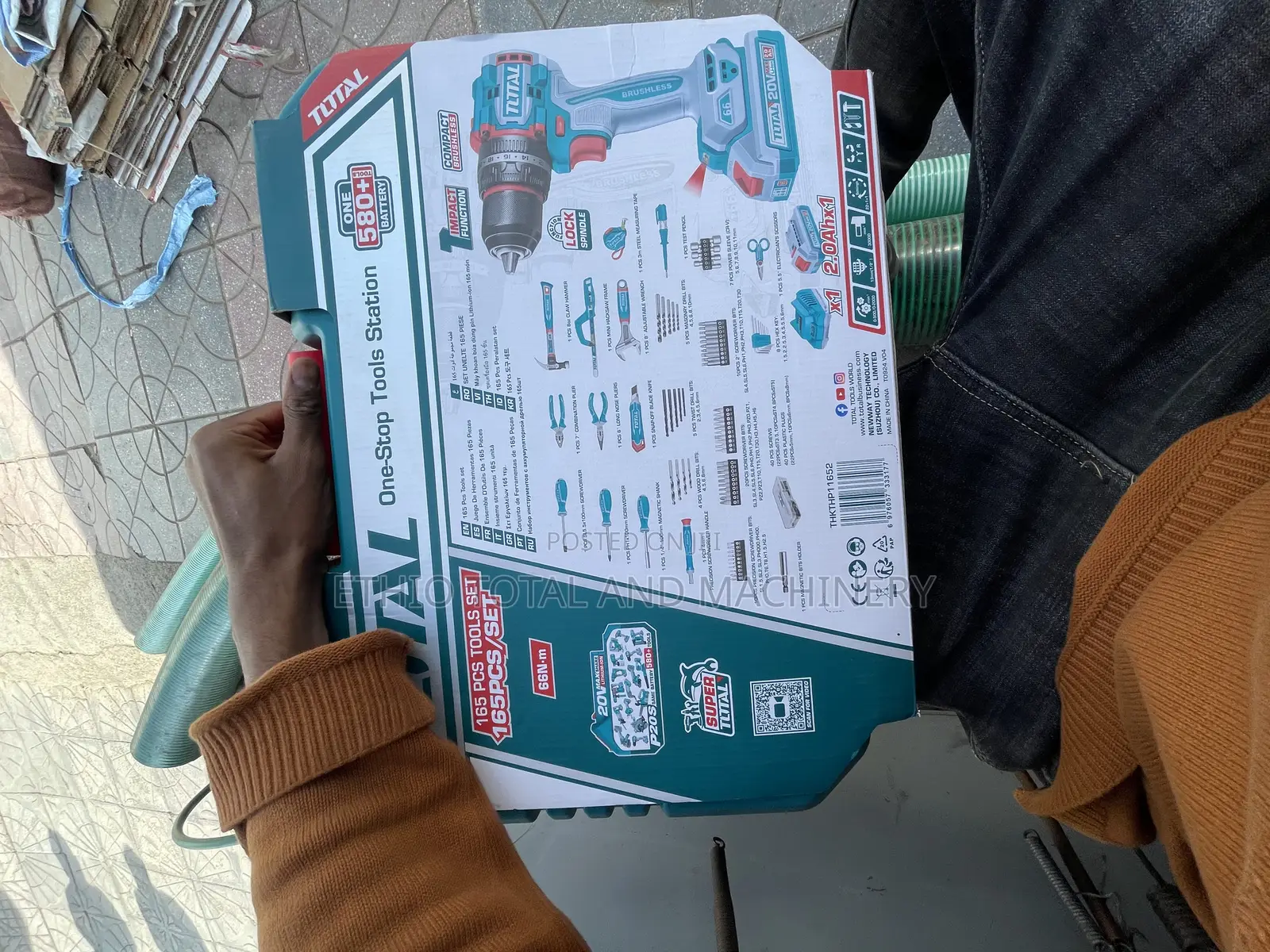 Total 168-Piece Cordless Drill and Hand Tools Set.