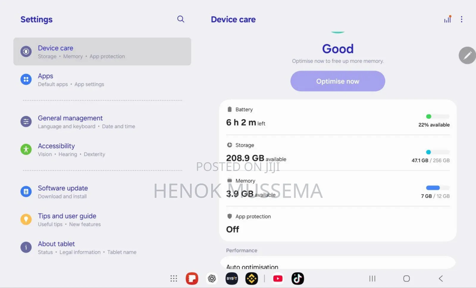 Samsung Galaxy Tab S9 FE 256 GB Black