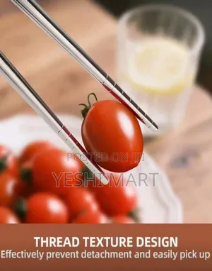 Photo - Stainless Steel Non-Slip Printed Chopsticks, Chinese Noodle Sushi