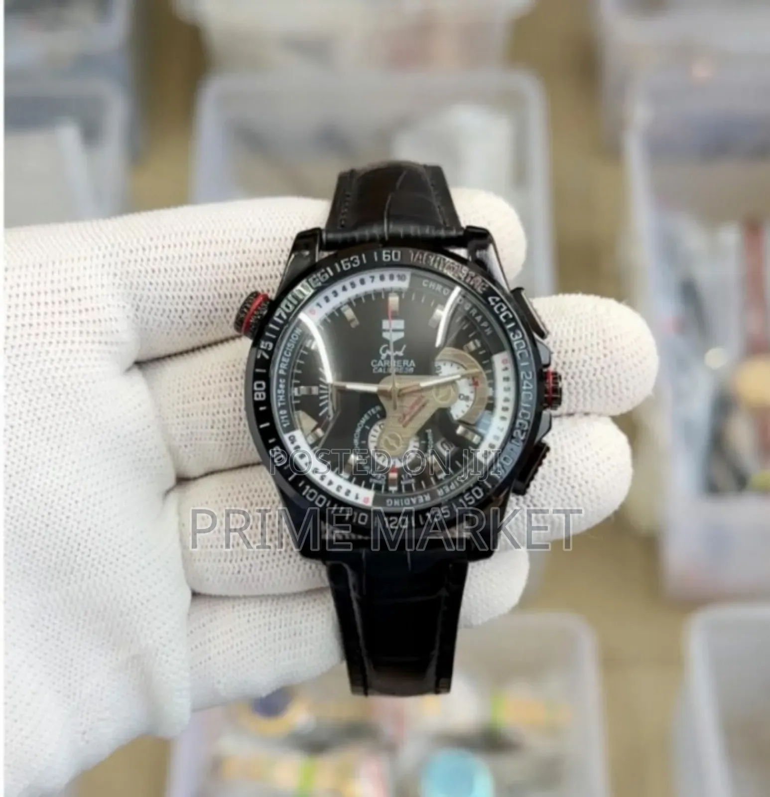 Tag Heuer Grand Carrera Calibre 36 Men’S Watch Black Leather Strap