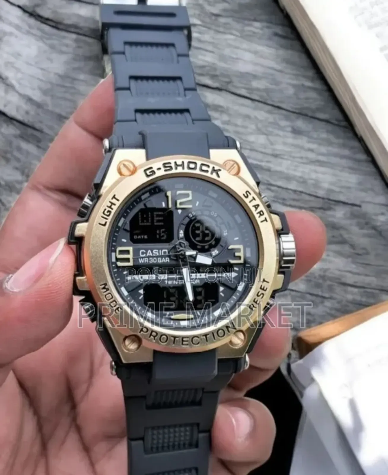 Casio G-Shock Watch Black Band With Black Gold Case