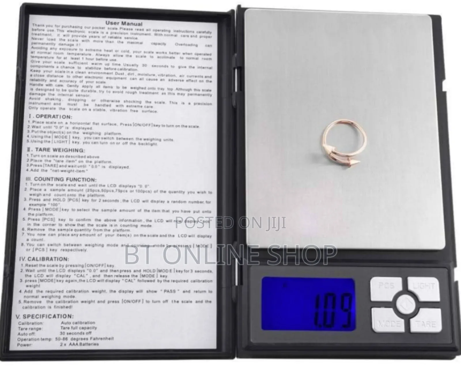 Notebook Digital Scale